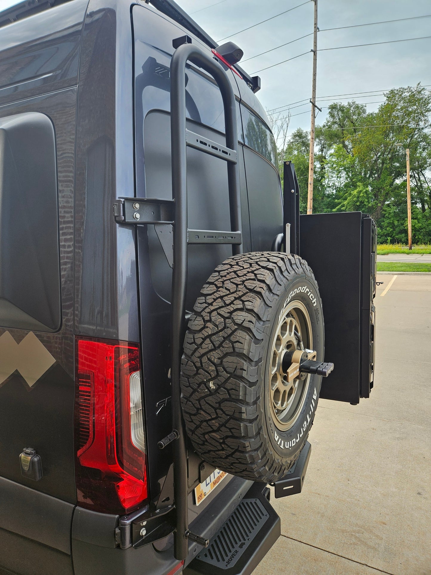 Rover Vans Tire Carrier & Ladder Combo for Mercedes Sprinter