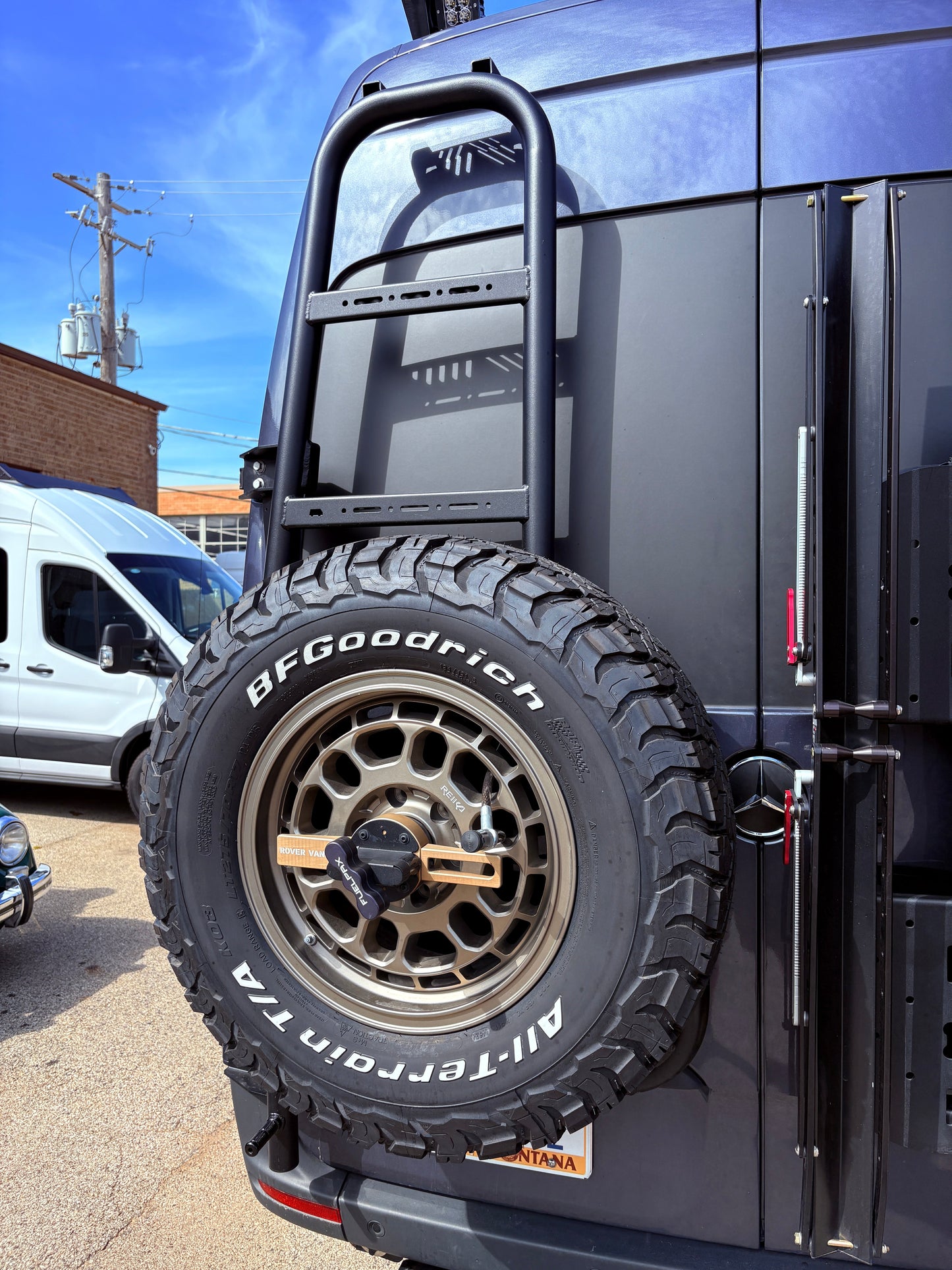 Rover Vans Tire Carrier & Ladder Combo for Mercedes Sprinter