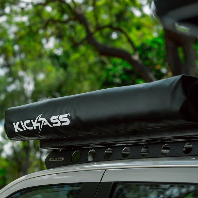 KickAss Premium Shower Awning w/ Roof & LED Light