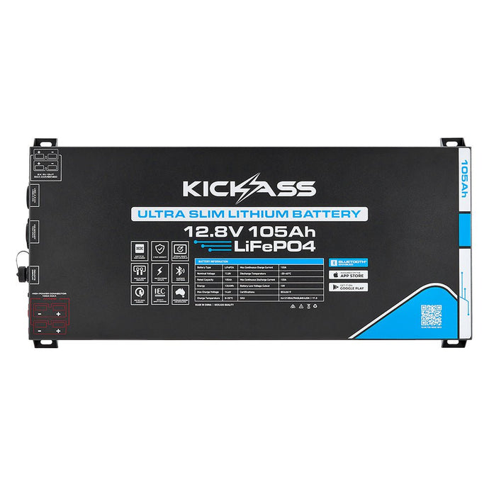 KickAss 12V 105Ah Ultra Slimline Lithium Battery