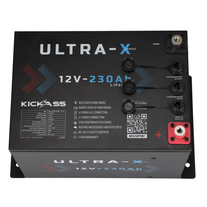 KickAss Ultra-X 12V 230Ah Compact Lithium Battery
