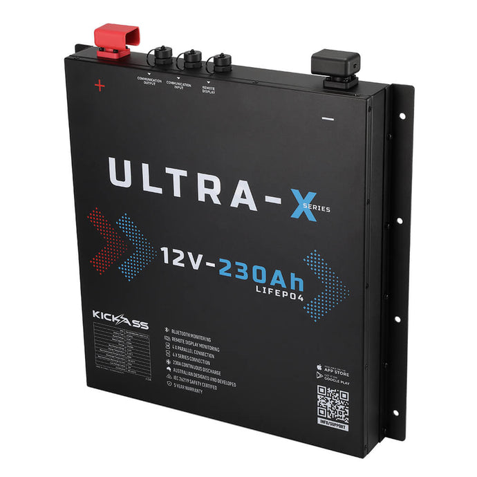 KickAss Ultra-X 12V 230Ah Smart Lithium Slimline Battery