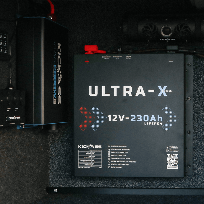 KickAss Ultra-X 12V 230Ah Smart Lithium Slimline Battery