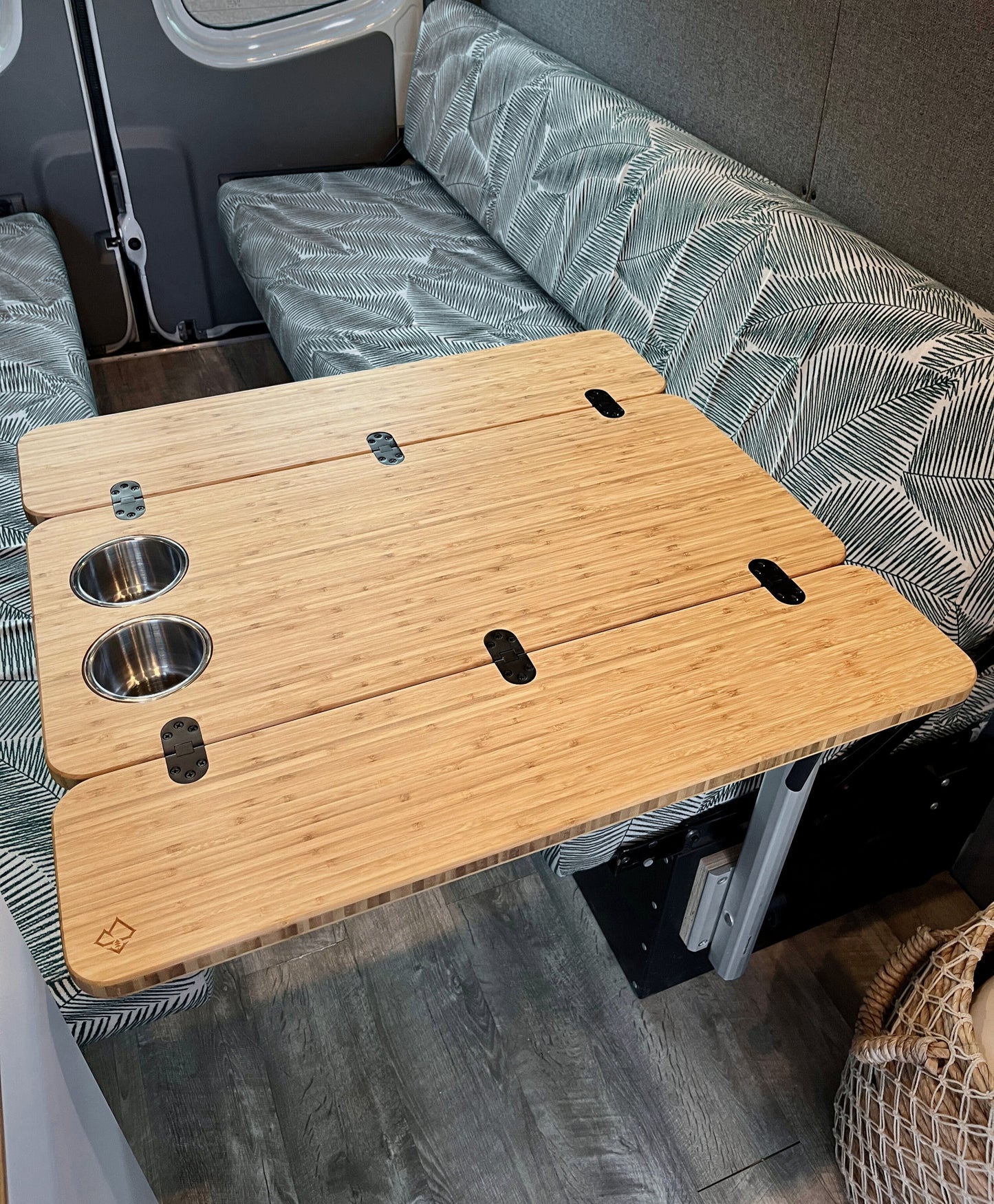 The Elite Bamboo Table 3/4" Thick For Camper Vans and RVs