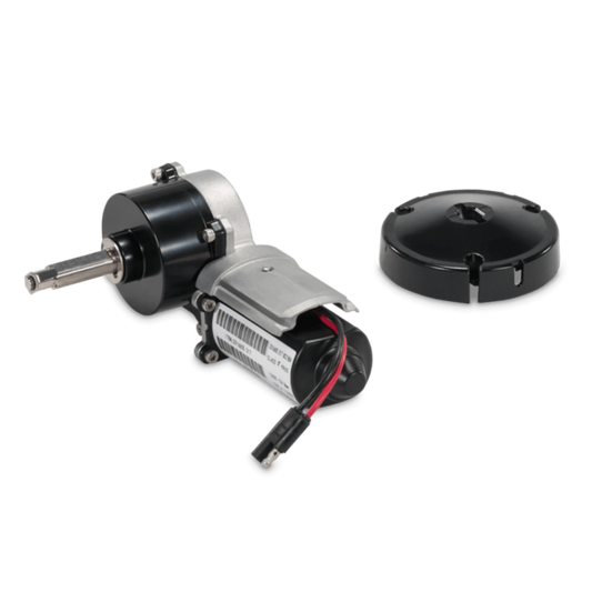 Dometic 9200 Series Awning Drive Motor Assembly with End Cap, Black