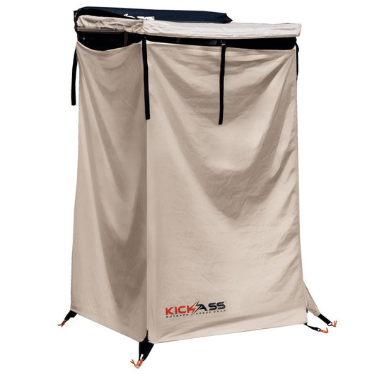 KickAss Premium Shower Awning w/ Roof & LED Light