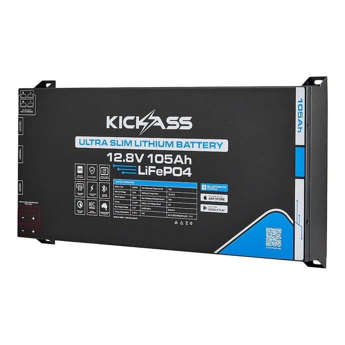 KickAss 12V 105Ah Ultra Slimline Lithium Battery