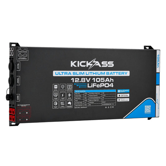 KickAss 12V 105Ah Ultra Slimline Lithium Battery