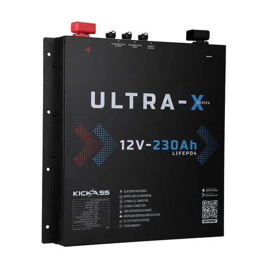 KickAss Ultra-X 12V 230Ah Smart Lithium Slimline Battery
