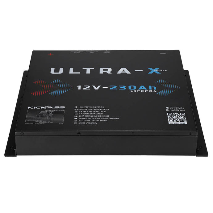 KickAss Ultra-X 12V 230Ah Smart Lithium Slimline Battery